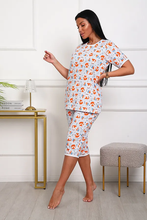 Пижама с бриджами 1096 НАТАЛИ, разноцветные - фото 2