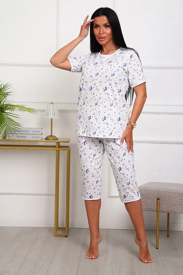 Пижама с бриджами 1096 НАТАЛИ, разноцветные - фото 2