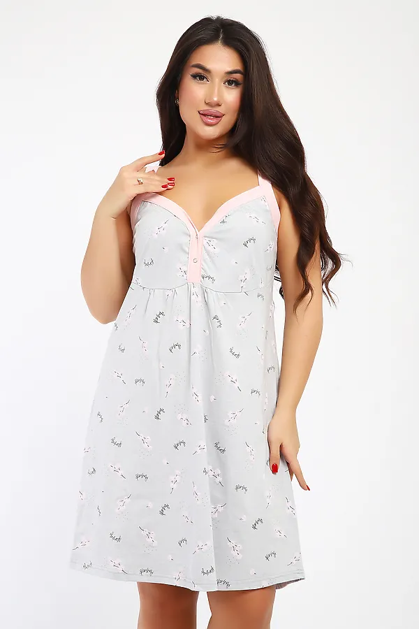 Сорочка 88128 НАТАЛИ, серый - фото 2