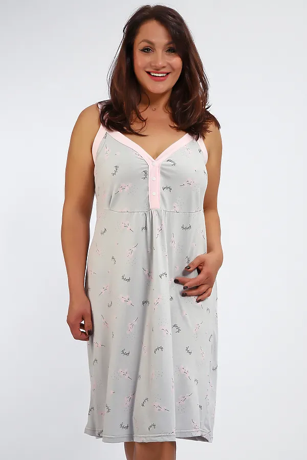 Сорочка 88128 НАТАЛИ, серый - фото 2