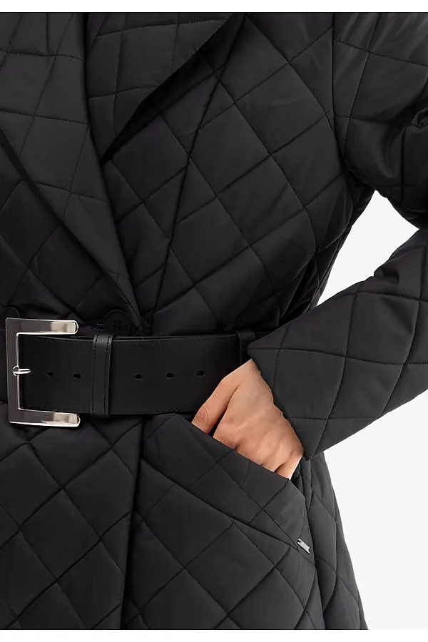 Плащ утепленный HOOPS, черный - фото 2