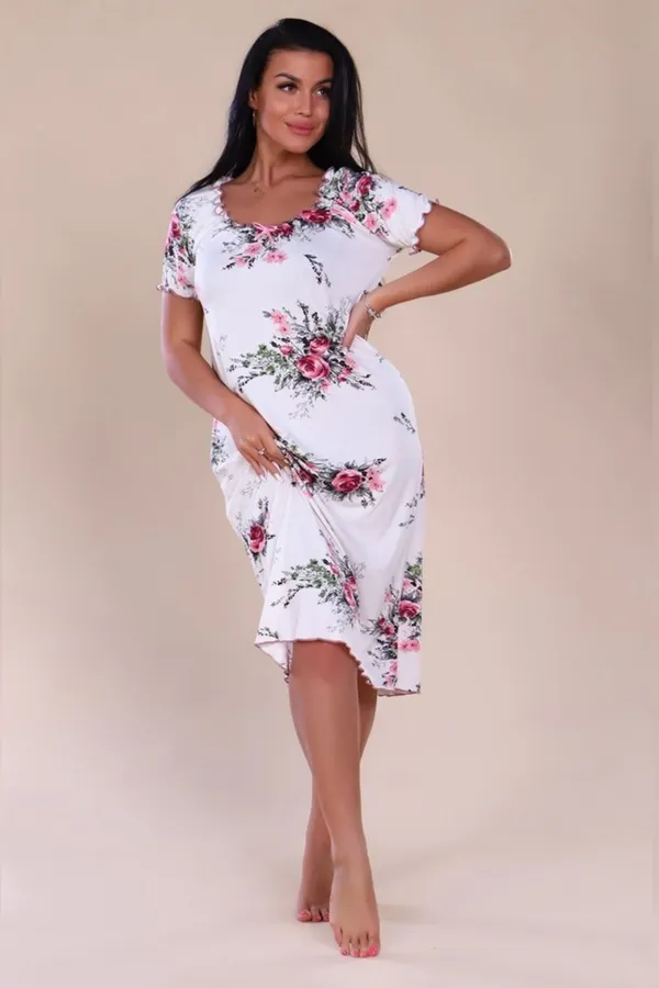 Сорочка из вискозы 916 НАТАЛИ, молочный - фото 2