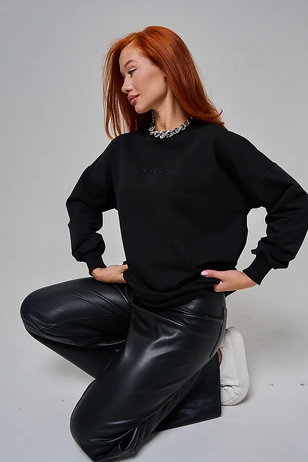 67188 толстовка женская НАТАЛИ, черный - фото 2