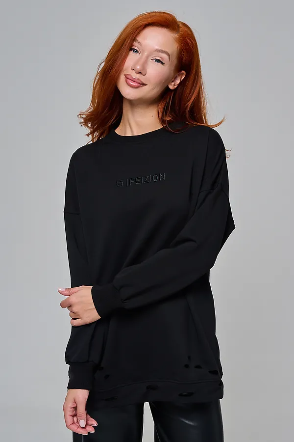 67188 толстовка женская НАТАЛИ, черный - фото 2