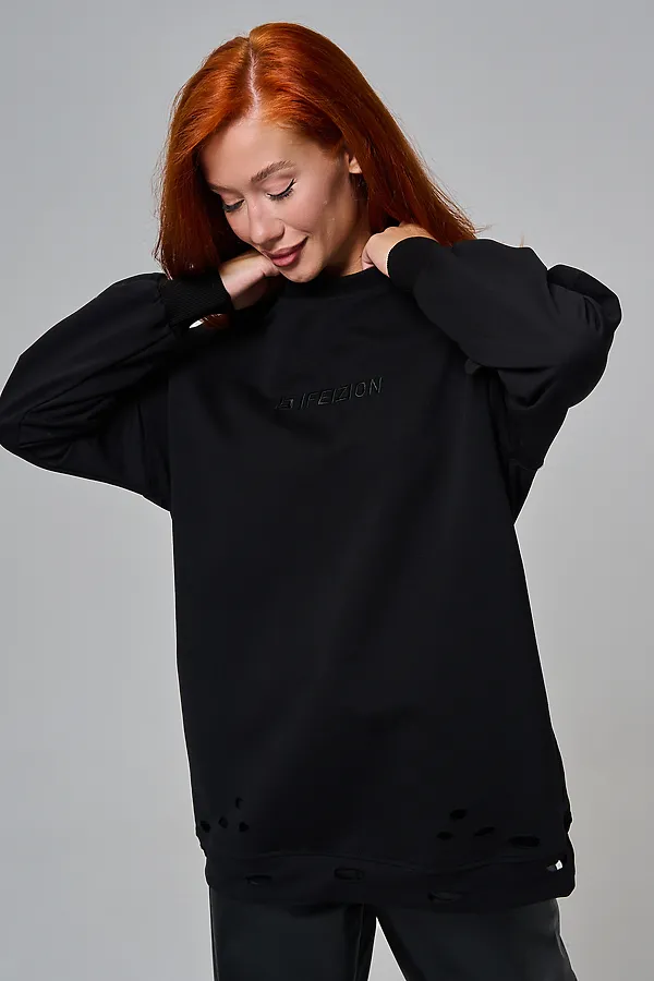 67188 толстовка женская НАТАЛИ, черный - фото 2