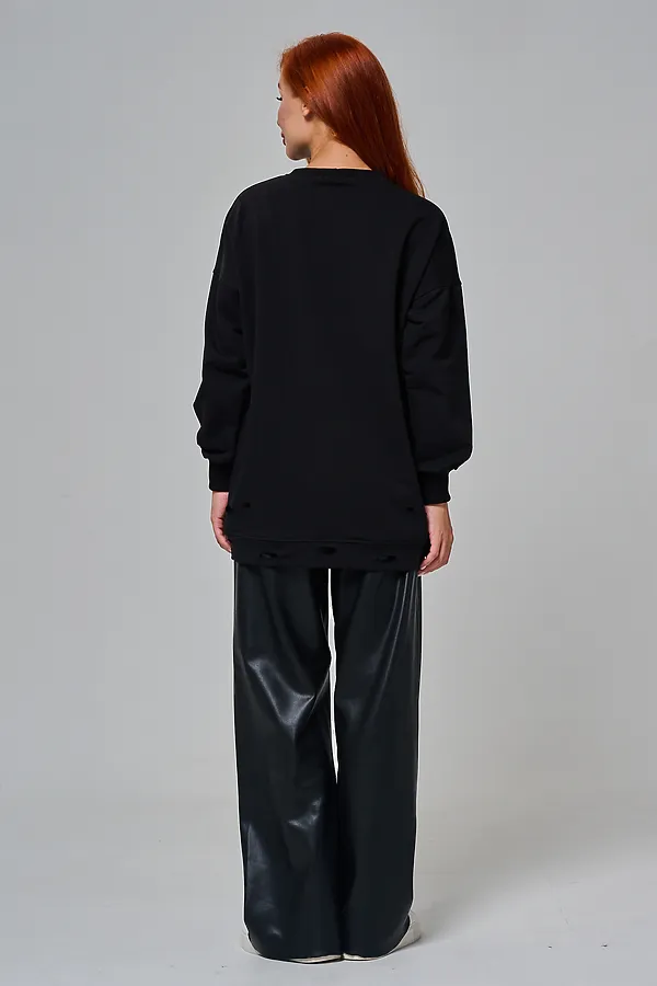 67188 толстовка женская НАТАЛИ, черный - фото 2