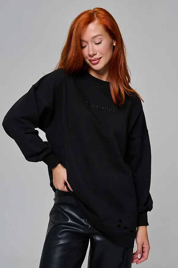 67188 толстовка женская НАТАЛИ, черный - фото 2