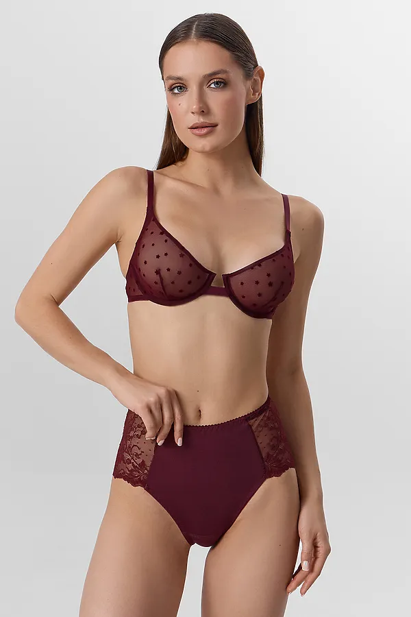 Бюстгальтер MARK FORMELLE, звезды на бордовом - фото 2