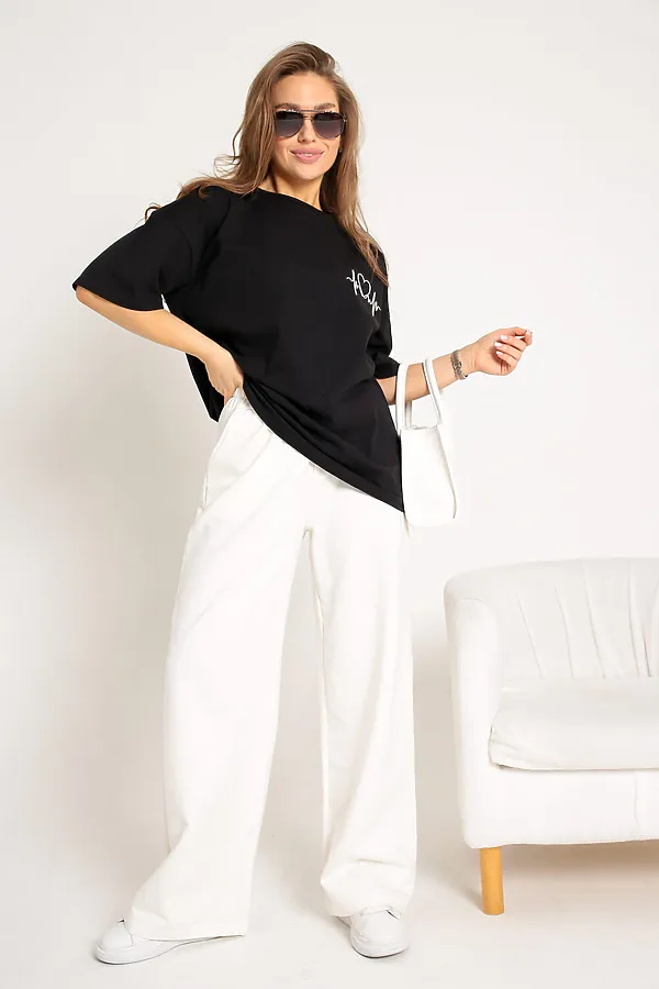 Футболка оверсайз с принтом НАТАЛИ, черный - фото 2