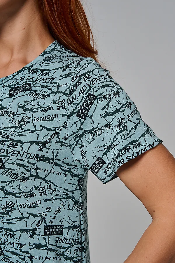 Платье 7480/1 НАТАЛИ, буквы на ментоле - фото 2