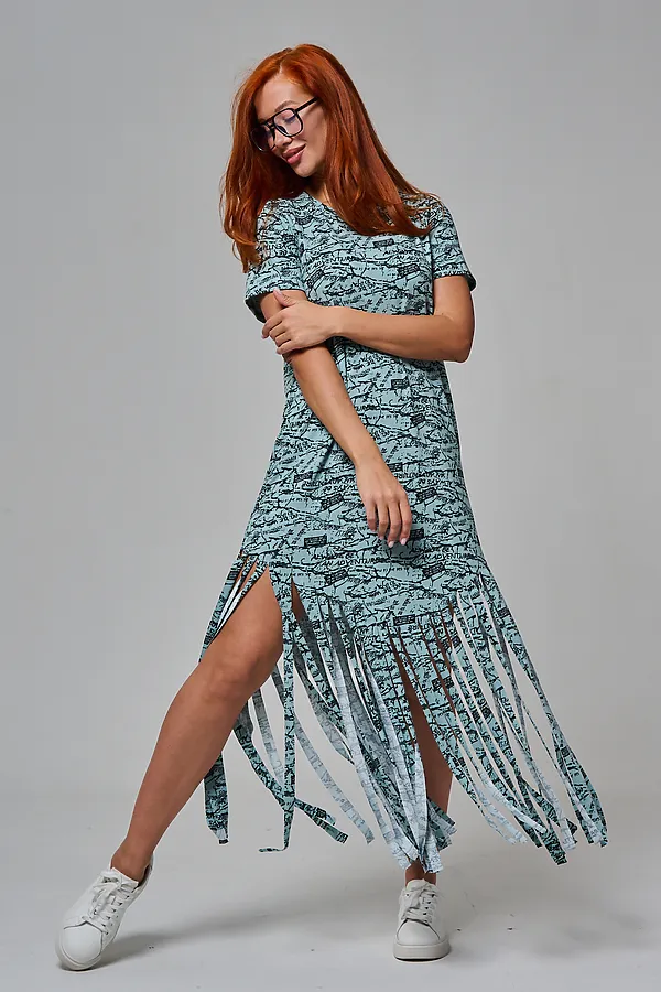 Платье 7480/1 НАТАЛИ, буквы на ментоле - фото 2