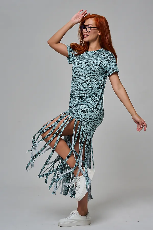 Платье 7480/1 НАТАЛИ, буквы на ментоле - фото 2