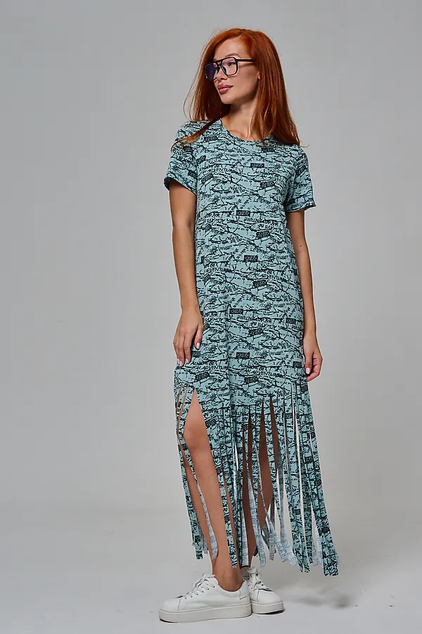 Платье 7480/1 НАТАЛИ, буквы на ментоле - фото 2