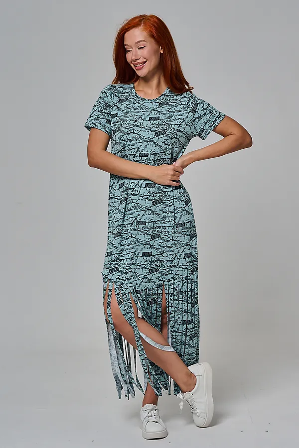 Платье 7480/1 НАТАЛИ, буквы на ментоле - фото 2