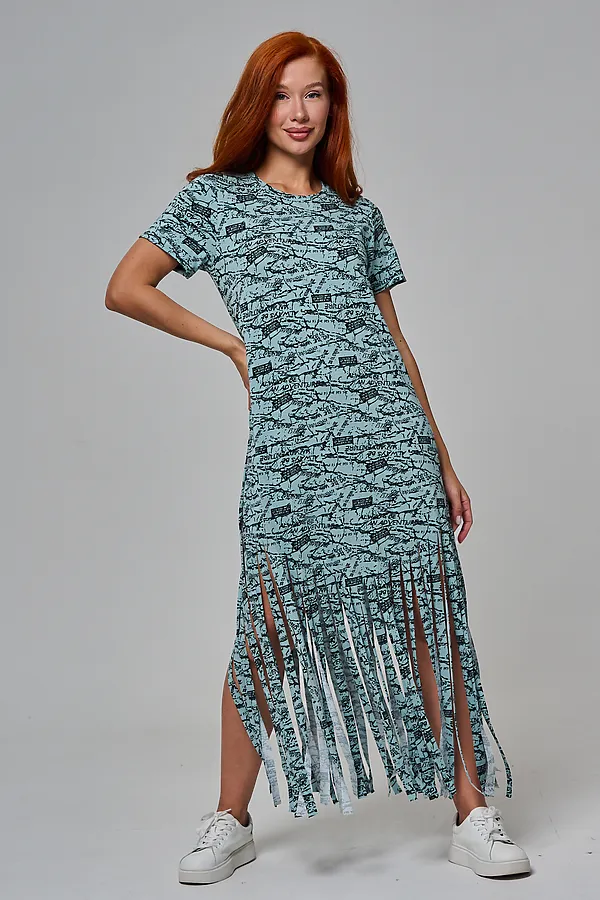 Платье 7480/1 НАТАЛИ, буквы на ментоле - фото 2