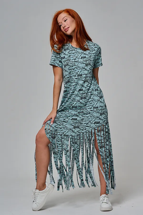 Платье 7480/1 НАТАЛИ, буквы на ментоле - фото 2