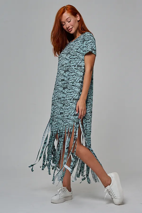 Платье 7480/1 НАТАЛИ, буквы на ментоле - фото 2