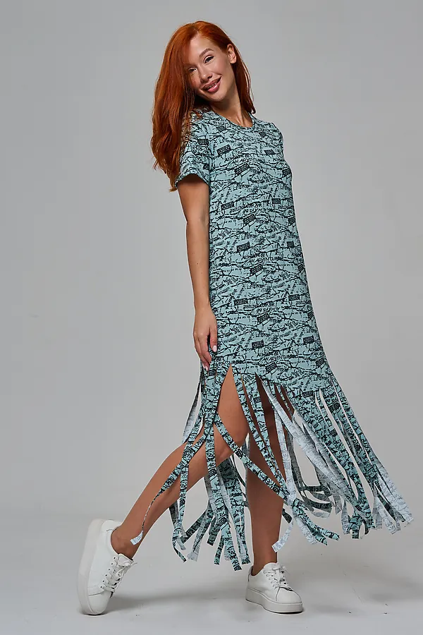 Платье 7480/1 НАТАЛИ, буквы на ментоле - фото 2