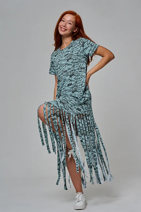 Платье 7480/1 НАТАЛИ, буквы на ментоле - фото 2