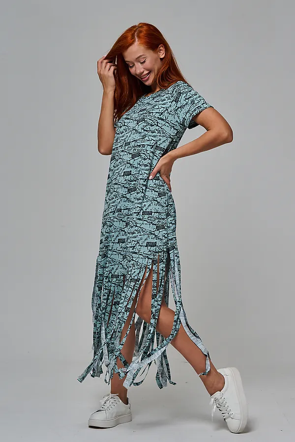 Платье 7480/1 НАТАЛИ, буквы на ментоле - фото 2