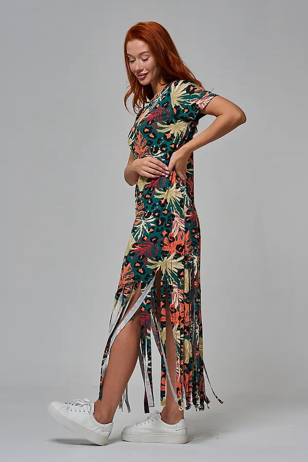 Платье 7480/1 НАТАЛИ, листья на зеленом - фото 2
