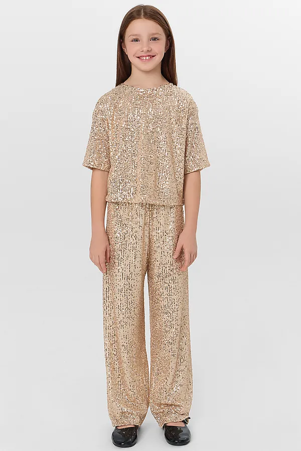 Блузка MARK FORMELLE, золотистые пайетки - фото 2