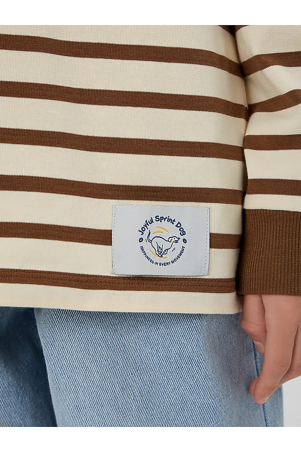 Джемпер MARK FORMELLE, молочно -коричневая полоска - фото 2