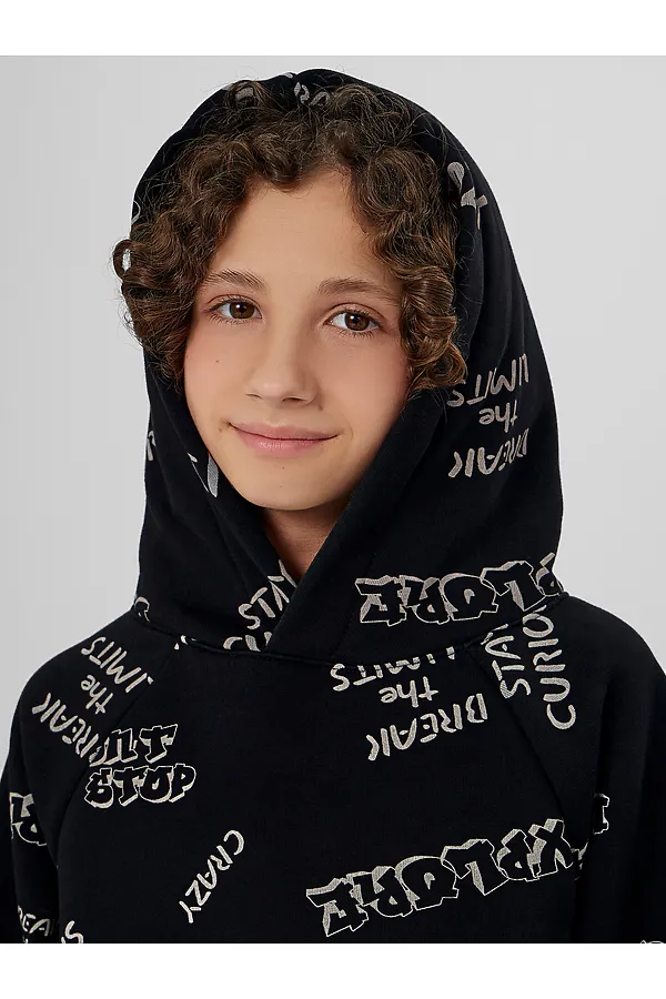 Комплект (Худи+Брюки) MARK FORMELLE, надписи на черном - фото 2