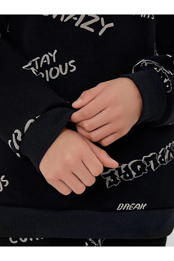 Комплект (Худи+Брюки) MARK FORMELLE, надписи на черном - фото 2