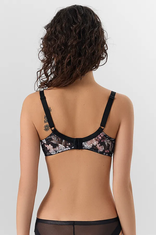 Бюстгальтер MARK FORMELLE, цветы на черном - фото 2