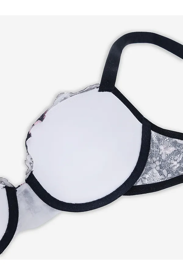 Бюстгальтер MARK FORMELLE, цветы на черном - фото 2