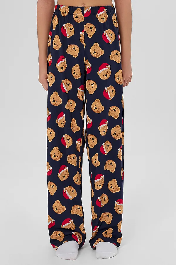 Пижама MARK FORMELLE, красный +праздничные медвежата на синем - фото 2
