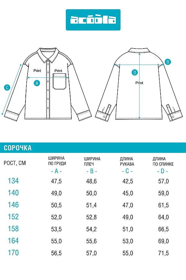 Рубашка ACOOLA, голубая полоска - фото 2