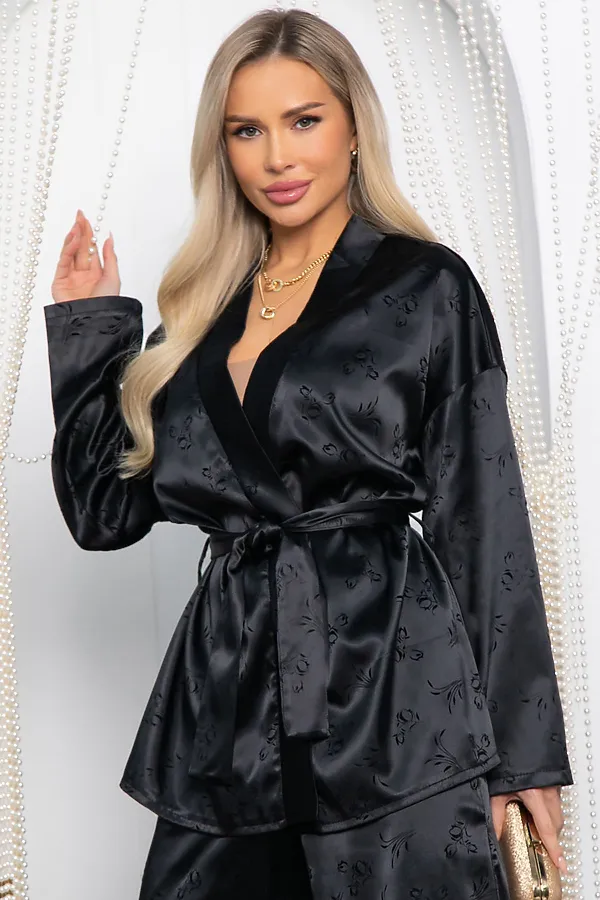 Костюм (Жакет+Брюки) LADY TAIGA, черный - фото 2