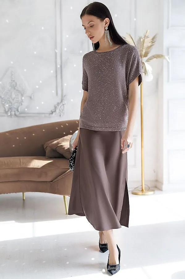 Джемпер VILATTE, кофейный - фото 2