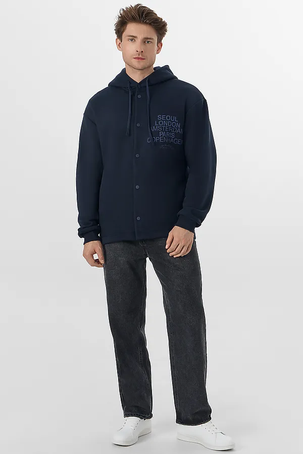 Толстовка MARK FORMELLE, неви +печать1 - фото 2