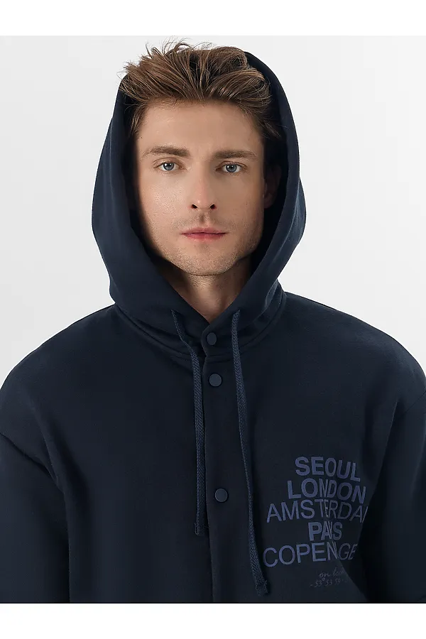 Толстовка MARK FORMELLE, неви +печать1 - фото 2