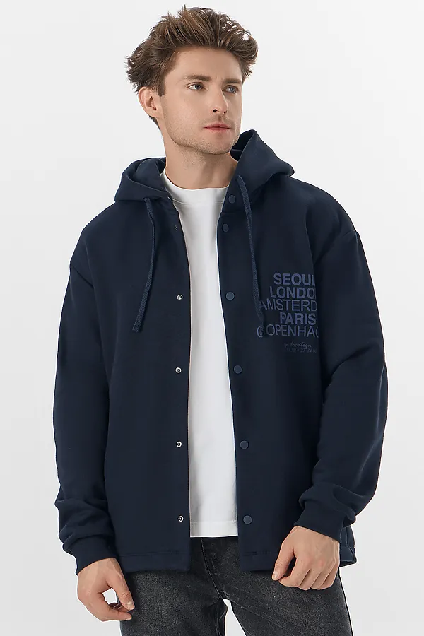 Толстовка MARK FORMELLE, неви +печать1 - фото 2