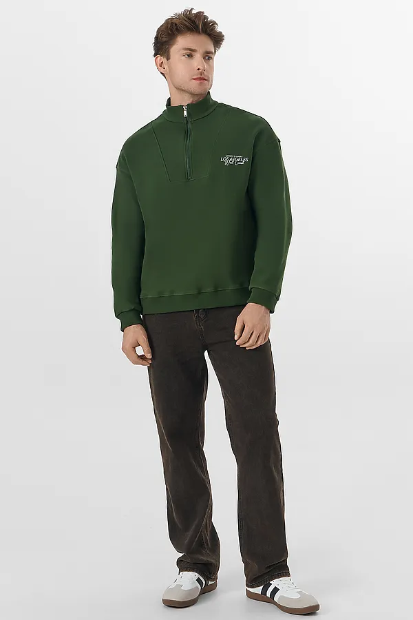 Толстовка MARK FORMELLE, т.зеленый +печать - фото 2