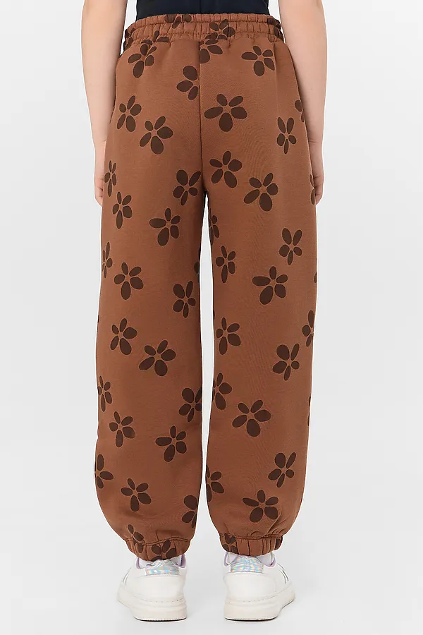 Брюки MARK FORMELLE, цветочки на коричневом - фото 2