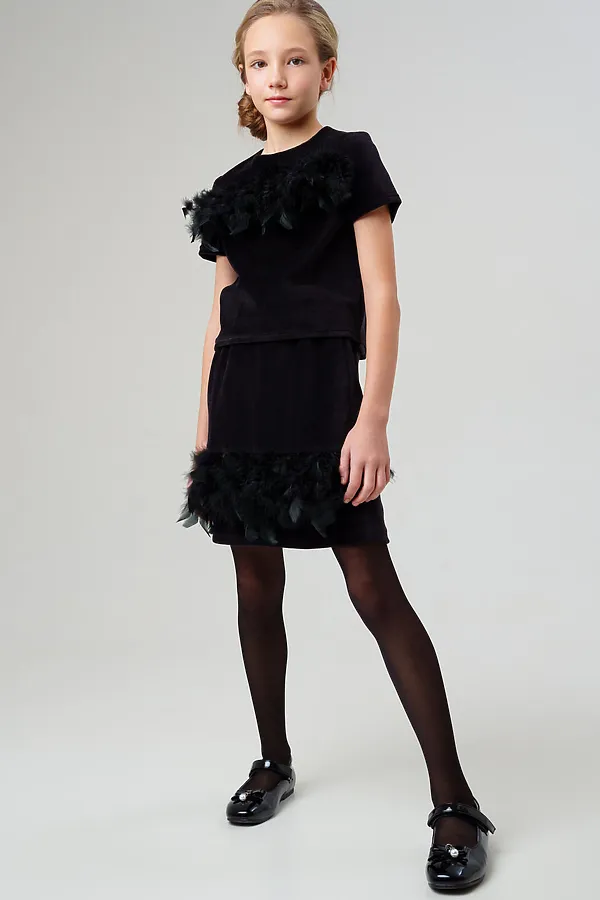 Комплект (Джемпер+Юбка) PLAYTODAY, черный - фото 2