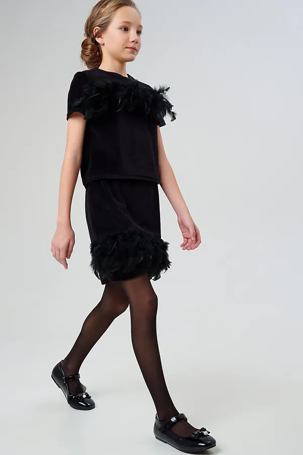 Комплект (Джемпер+Юбка) PLAYTODAY, черный - фото 2