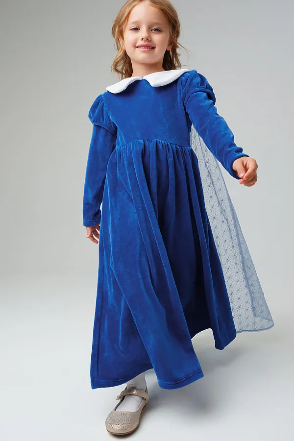 Платье PLAYTODAY, тёмно-синий,белый - фото 2