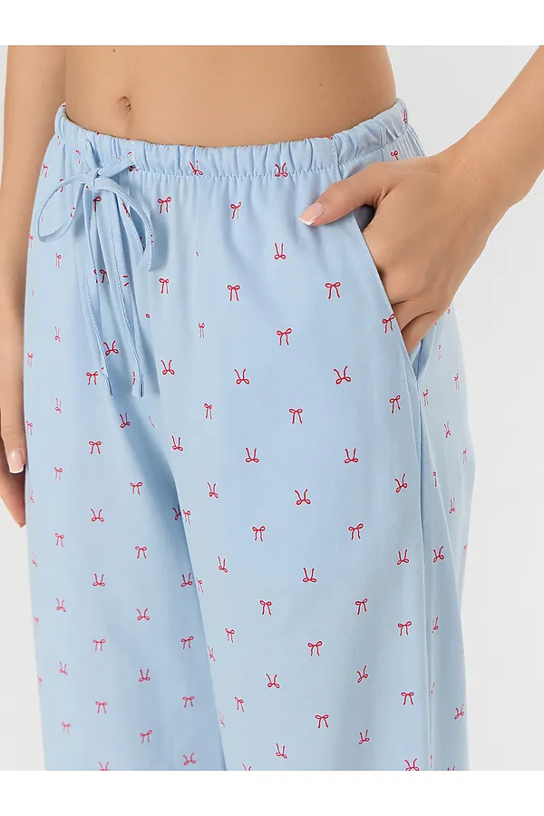 Брюки MARK FORMELLE, бантики на голубом - фото 2