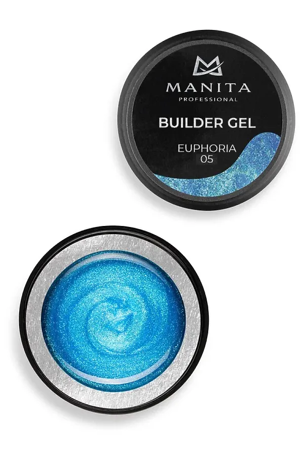 Manita Professional Гель моделирующий для ногтей с хлопьями юки / Builder Gel Euphoria №05, 15 мл KRISTALLER, euphoria №05 - фото 2