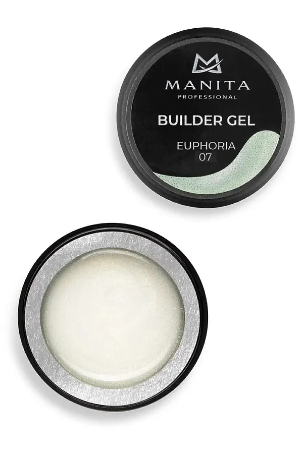 Manita Professional Гель моделирующий для ногтей с хлопьями юки / Builder Gel Euphoria №07, 15 мл KRISTALLER, euphoria №07 - фото 2