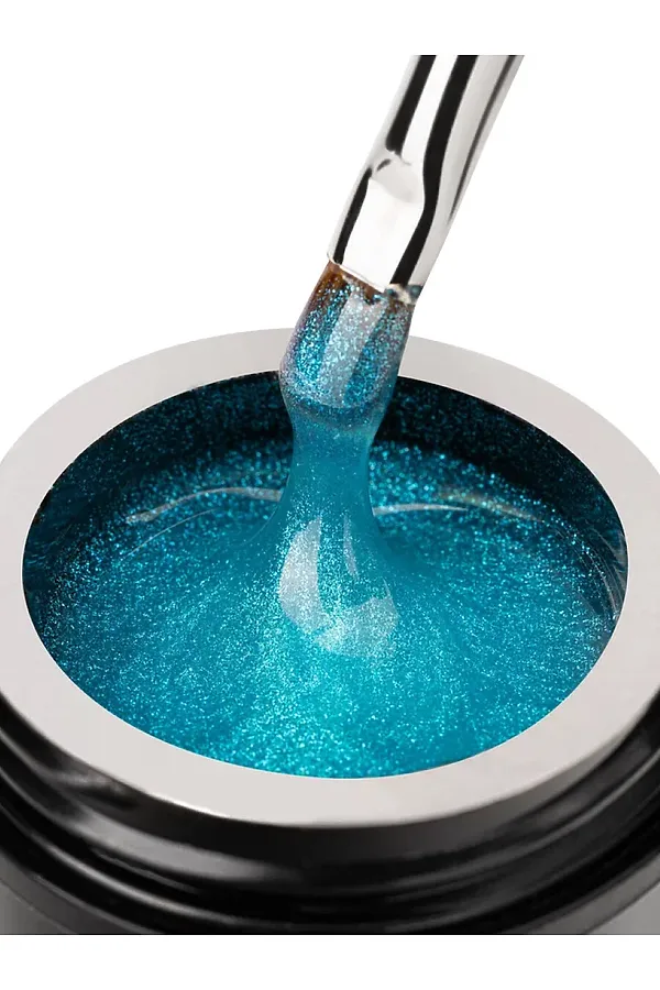 Manita Professional Гель моделирующий для ногтей с хлопьями юки / Builder Gel Euphoria №04, 15 мл KRISTALLER, euphoria №04 - фото 2