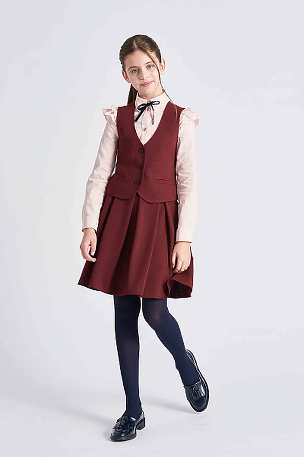 Комплект (Жилет+Юбка) SMENA, бордовый - фото 2