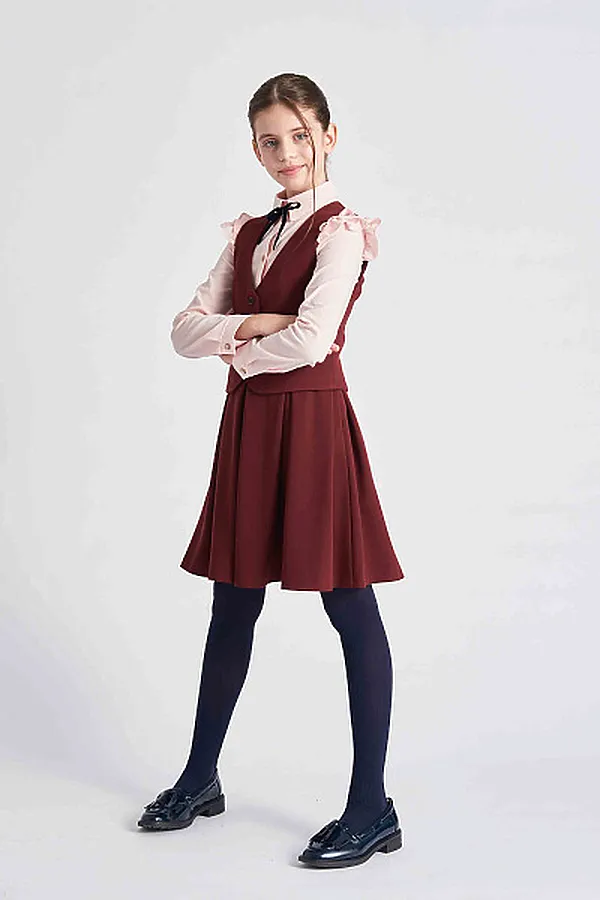 Комплект (Жилет+Юбка) SMENA, бордовый - фото 2