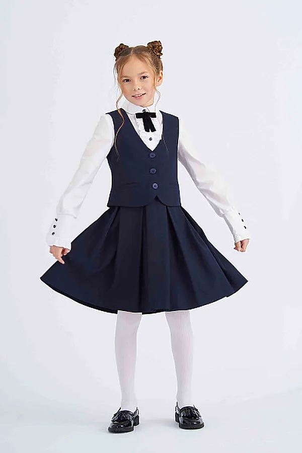 Комплект (Жилет+Юбка) SMENA, синий - фото 2